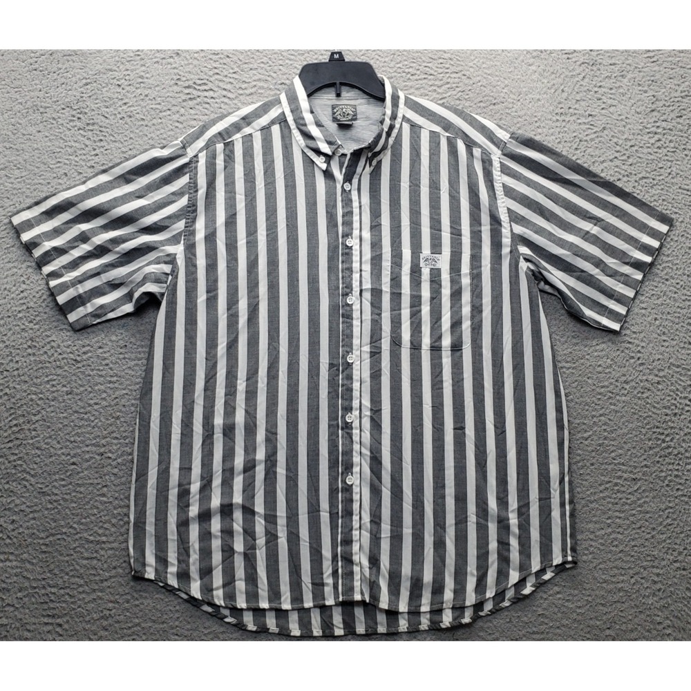 Britannia Shirt Mens XL Multi Striped Short Sleeve Chest Pocket Button Down